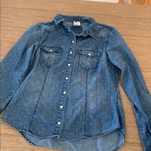 Jean button up shirt